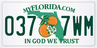 FL license plate 0377WM