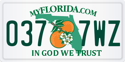 FL license plate 0377WZ