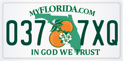 FL license plate 0377XQ