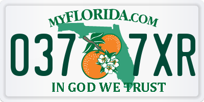 FL license plate 0377XR