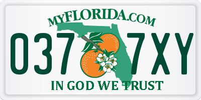 FL license plate 0377XY