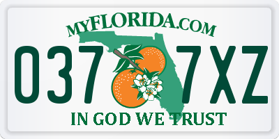 FL license plate 0377XZ