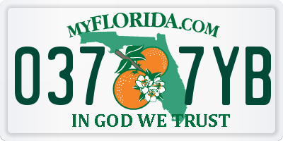 FL license plate 0377YB