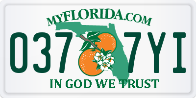 FL license plate 0377YI