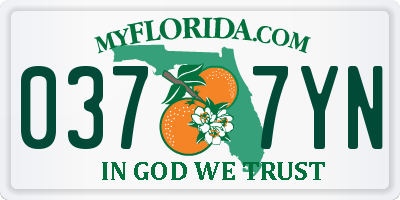 FL license plate 0377YN