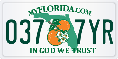 FL license plate 0377YR