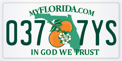 FL license plate 0377YS
