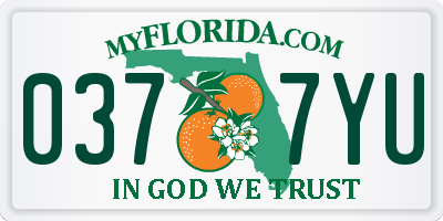 FL license plate 0377YU