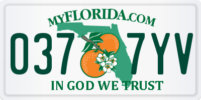 FL license plate 0377YV