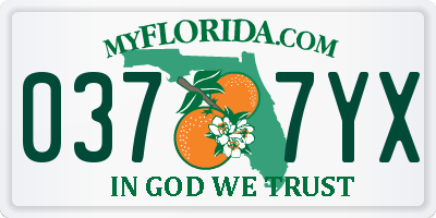 FL license plate 0377YX