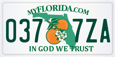 FL license plate 0377ZA