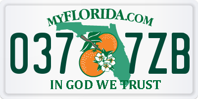 FL license plate 0377ZB