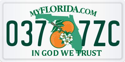 FL license plate 0377ZC