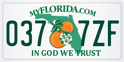 FL license plate 0377ZF