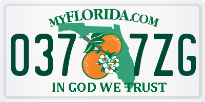 FL license plate 0377ZG