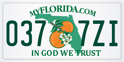 FL license plate 0377ZI