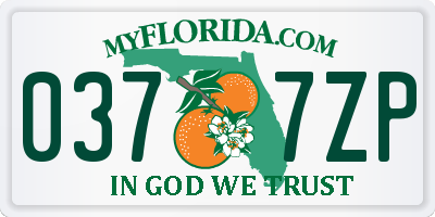FL license plate 0377ZP
