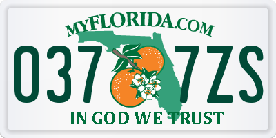 FL license plate 0377ZS