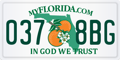 FL license plate 0378BG