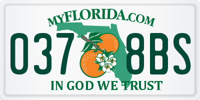 FL license plate 0378BS