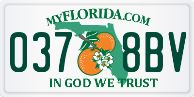 FL license plate 0378BV