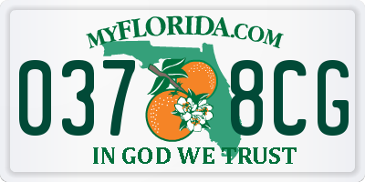 FL license plate 0378CG