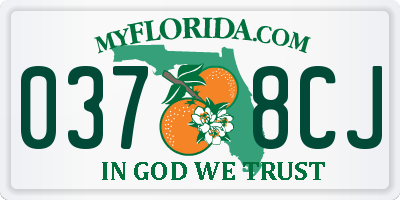 FL license plate 0378CJ