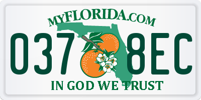 FL license plate 0378EC