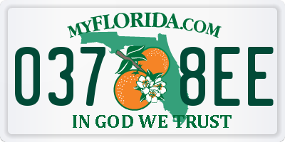 FL license plate 0378EE