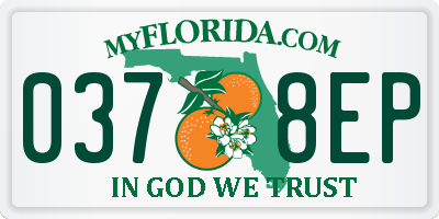 FL license plate 0378EP