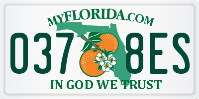 FL license plate 0378ES