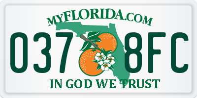 FL license plate 0378FC