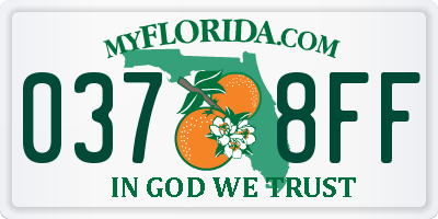 FL license plate 0378FF