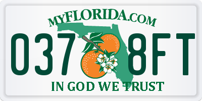 FL license plate 0378FT