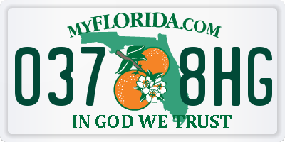 FL license plate 0378HG