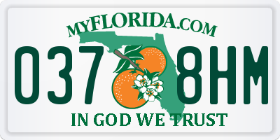 FL license plate 0378HM