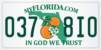 FL license plate 0378IO