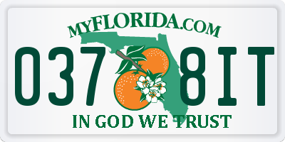 FL license plate 0378IT