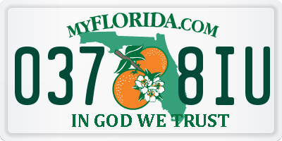 FL license plate 0378IU