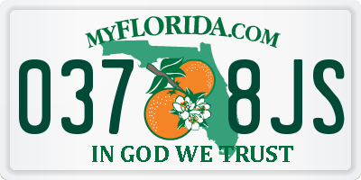 FL license plate 0378JS
