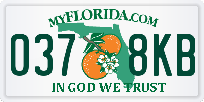 FL license plate 0378KB