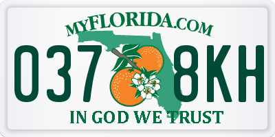 FL license plate 0378KH