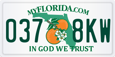 FL license plate 0378KW