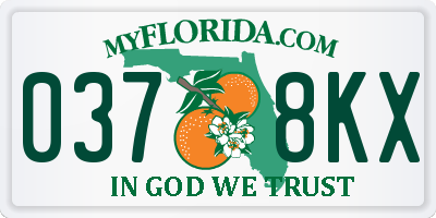 FL license plate 0378KX