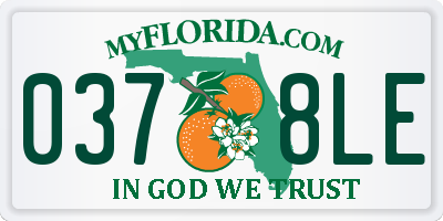 FL license plate 0378LE