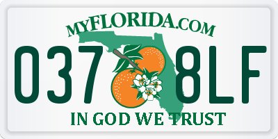 FL license plate 0378LF