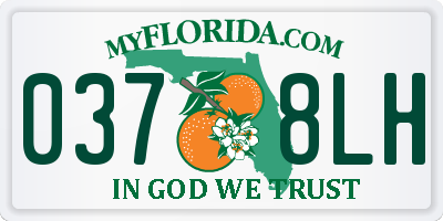 FL license plate 0378LH