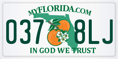 FL license plate 0378LJ