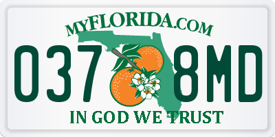 FL license plate 0378MD