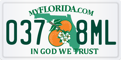 FL license plate 0378ML